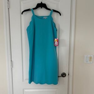 Elegant Blue Sleeveless Dress